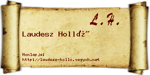 Laudesz Holló névjegykártya